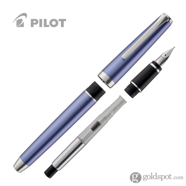 Pilot Metal Falcon Fountain Pen in Sapphire - 14K Gold Soft Flexible Fountain Pen