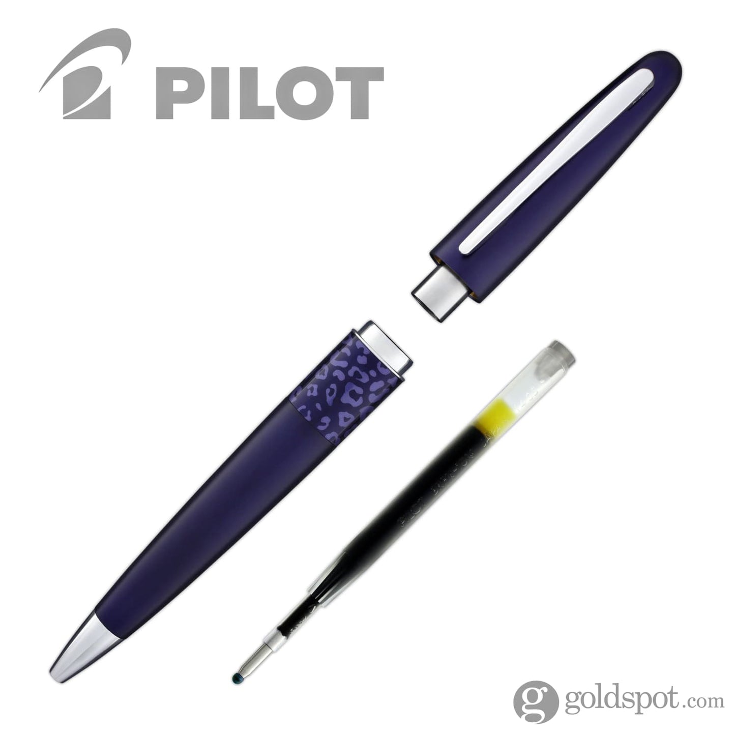Pilot Metropolitan Animal Ballpoint Pen in Leopard Matte Violet Ballpoint Pen