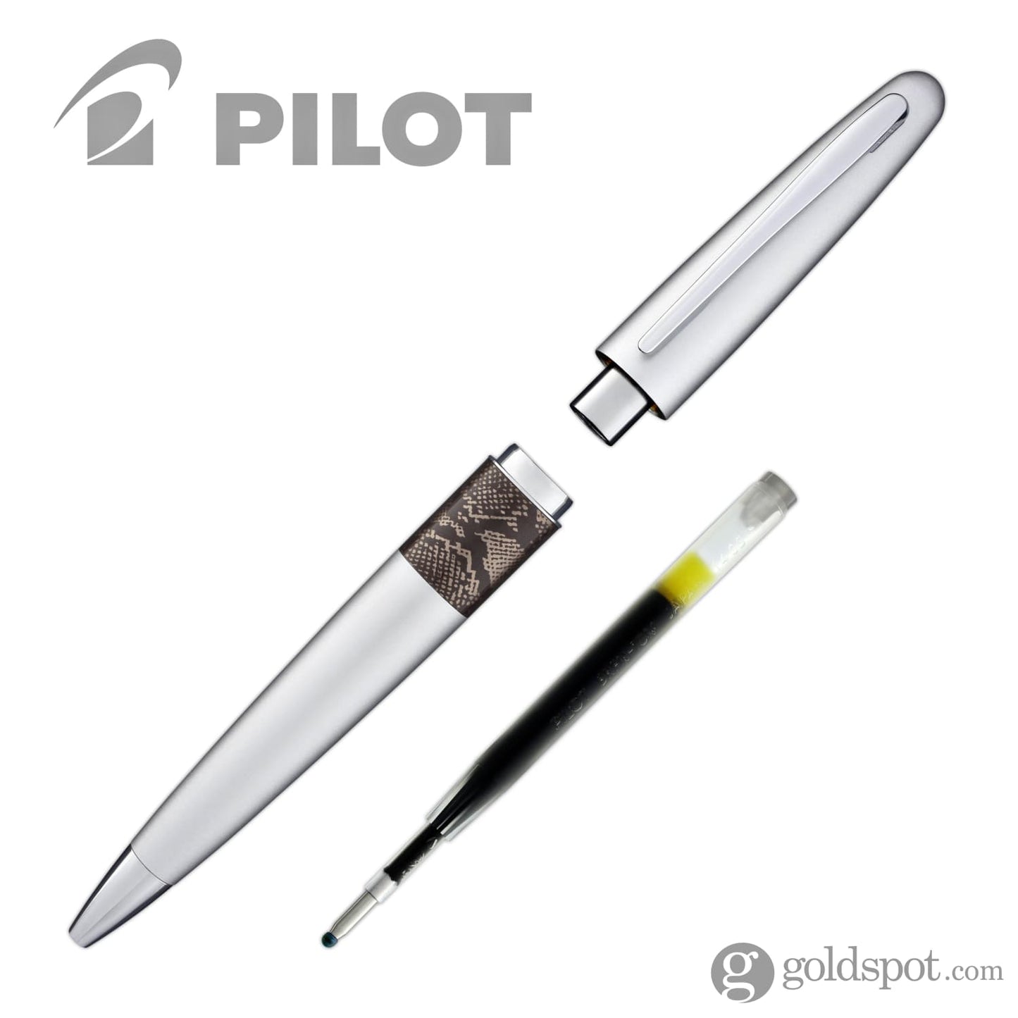 Pilot Metropolitan Animal Ballpoint Pen in Python Matte Silver Ballpoint Pen