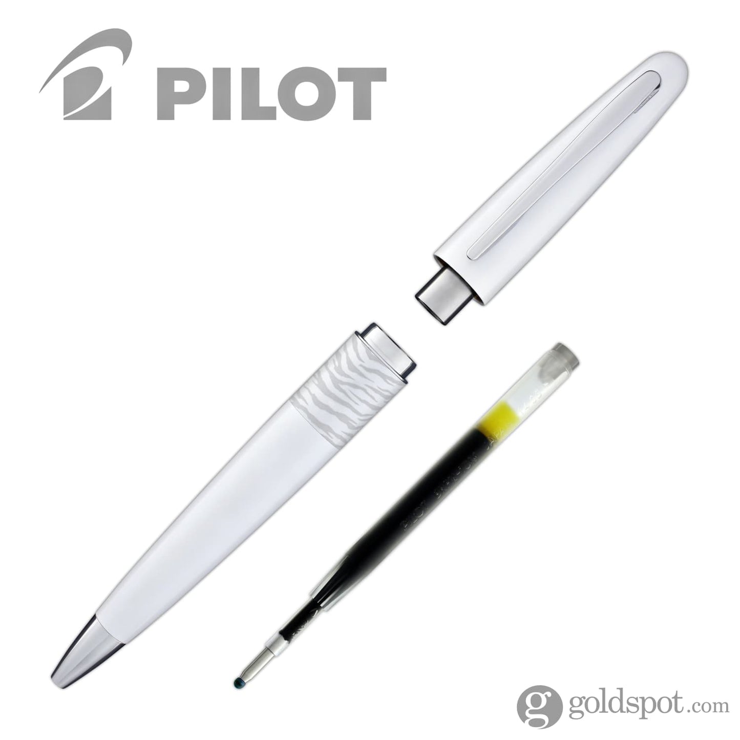 Pilot Metropolitan Animal Ballpoint Pen in Tiger Matte White Ballpoint Pen
