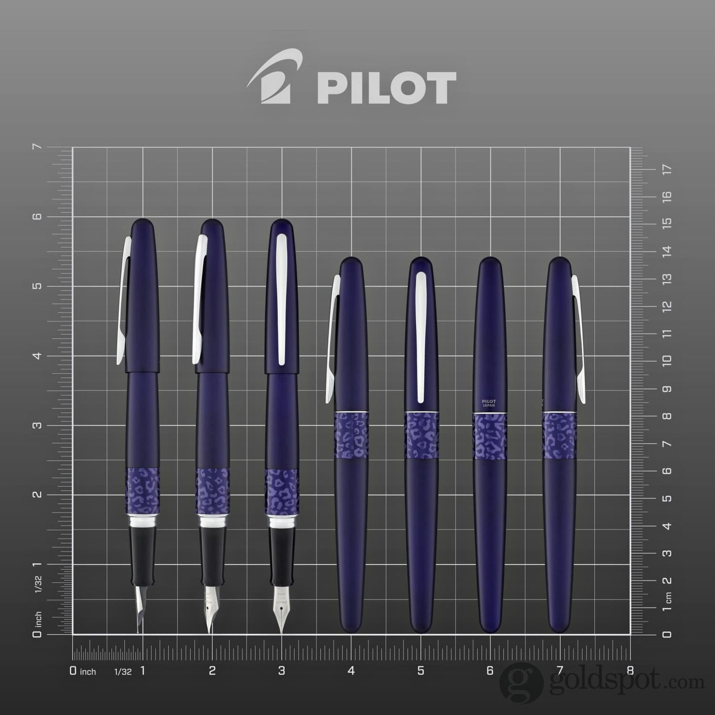 Pilot Metropolitan Animal Fountain Pen in Leopard (Matte Violet) Fountain Pen