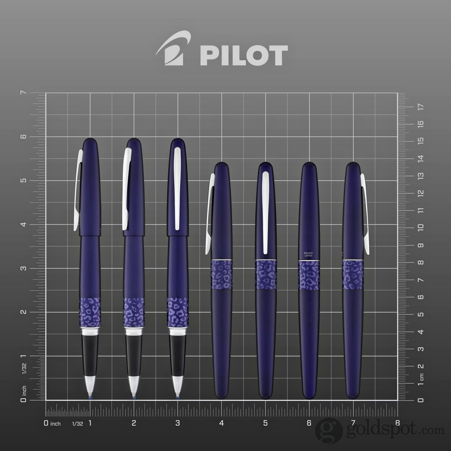 Pilot Metropolitan Animal Rollerball Pen in Leopard (Matte Violet) Rollerball Pen