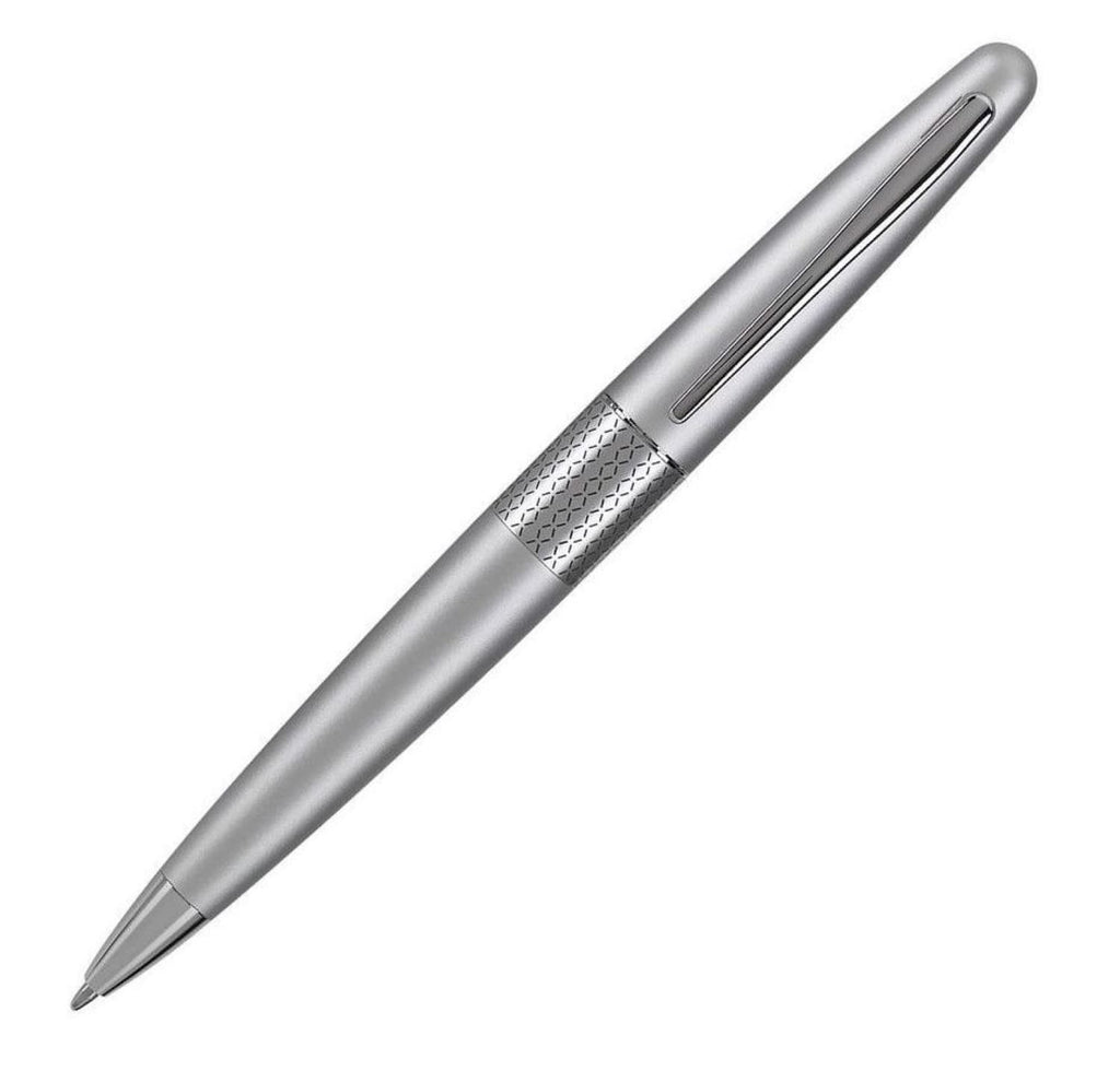 Pilot Metropolitan Ballpoint Pen in Silver with Zig Zag Pattern Ballpoint Pen