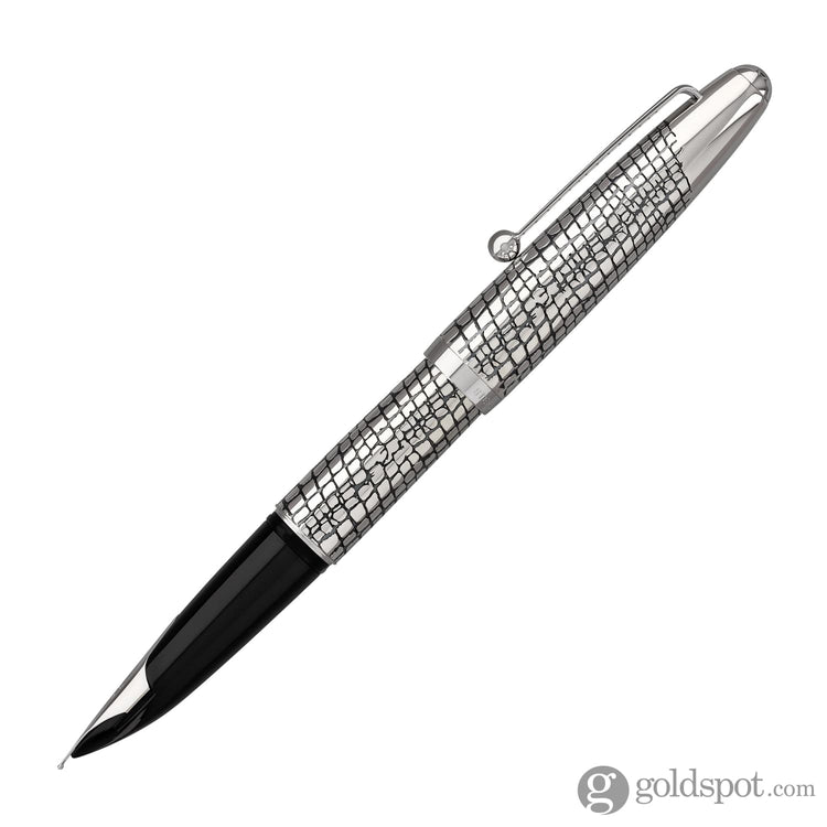 Pilot Namiki Sterling Collection Fountain Pen in Silvern Ishidatami - 18K Gold Fountain Pen