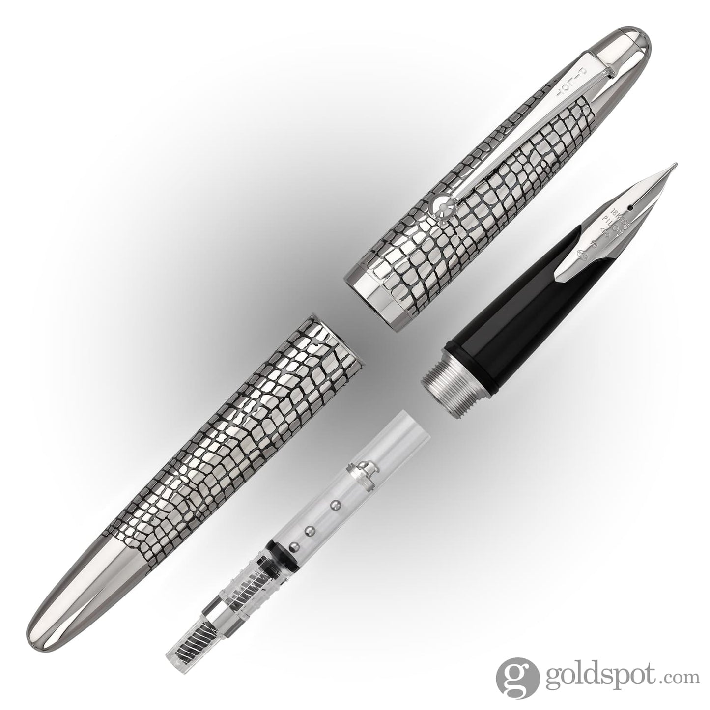 Pilot Namiki Sterling Collection Fountain Pen in Silvern Ishidatami - 18K Gold Fountain Pen