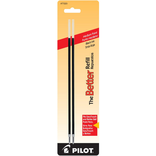 Pilot Nonretract Ballpoint Pen Refill in Red - Medium Point - Pack of 2 Ballpoint Pen Refill