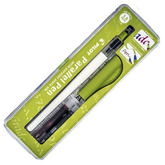 Pilot Parallel Beginner Calligraphy Fountain Pen - Green 3.8 mm Nib