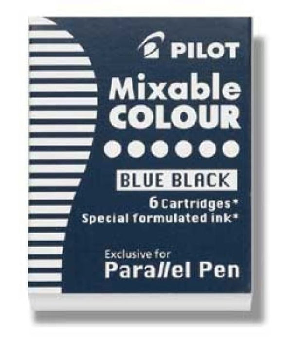 Pilot Parallel Ink Cartridges in Blue-Black - Pack of 6 Fountain Pen Cartridges