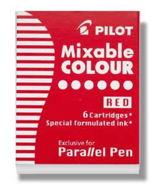Pilot Parallel Ink Cartridges in Red - Pack of 6