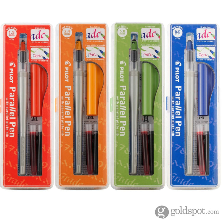 Pilot Parallel Calligraphy Pen Assorted Set - 1.5 2.4 3.8 6.0 mm - Pack of 4 Calligraphy Pen