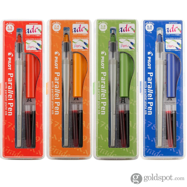 Pilot Parallel Calligraphy Pen Assorted Set - 1.5 2.4 3.8 6.0 mm - Pack of 4 Calligraphy Pen