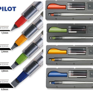 Pilot Parallel Calligraphy Pen Assorted Set - 1.5 2.4 3.8 6.0 mm - Pack of 4 Calligraphy Pen