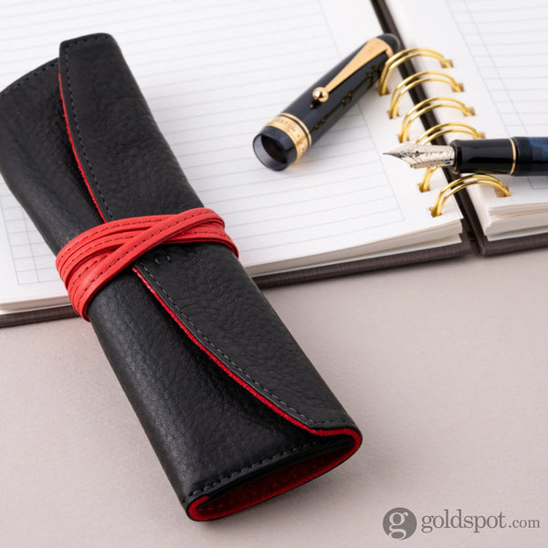 Pilot Pensemble Roll Pen Case in Black/Red (Long) Pen Case