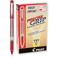 Pilot Precise Grip Liquid Ink Rollerball Pens in Red - Pack of 12