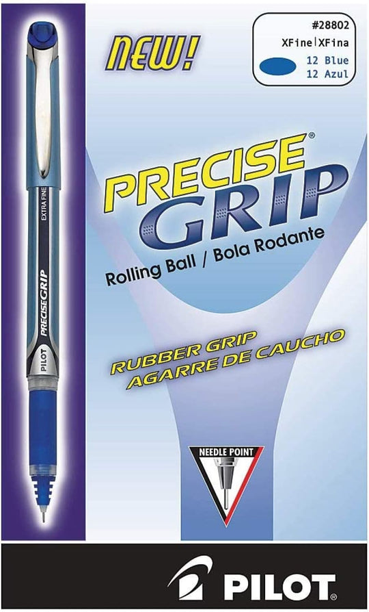 Pilot Precise Grip Rollerball Pen in Blue - Pack of 12