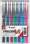 Pilot Precise V5 Rollerball Pen in Assorted Colors - Extra Fine Point - Pack of 7 Rollerball Pen