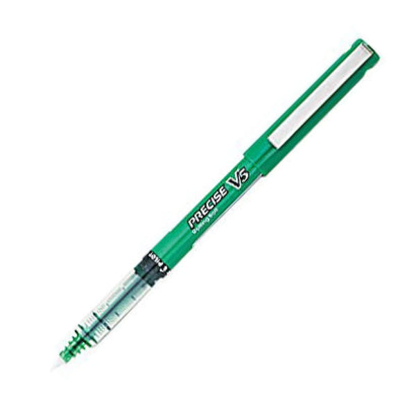Pilot Precise V5 Rollerball Stick Pen in Green - 0.5mm Rollerball Pen