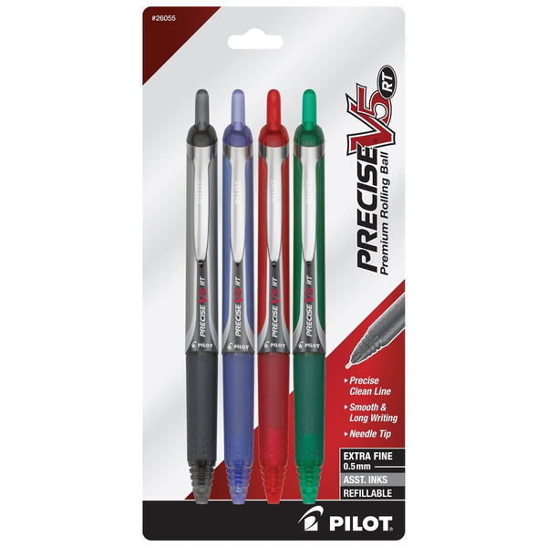 Pilot Precise V5 Rolling Ball Pens - Extra Fine Point - Pack of 12 Rollerball Pen