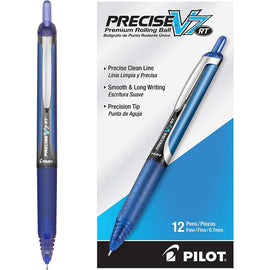 Pilot Precise V7 RT Retractable Rollerball Pens in Blue - Fine Point