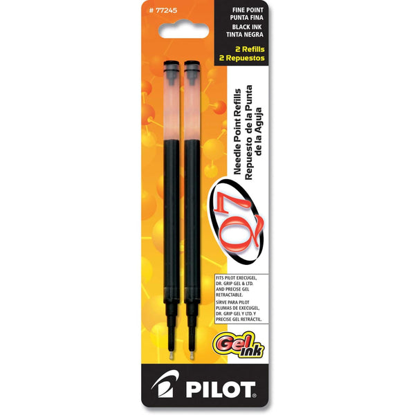 Pilot Q7 Needle Point Gel Pen Refills in Black Fine Point Pack