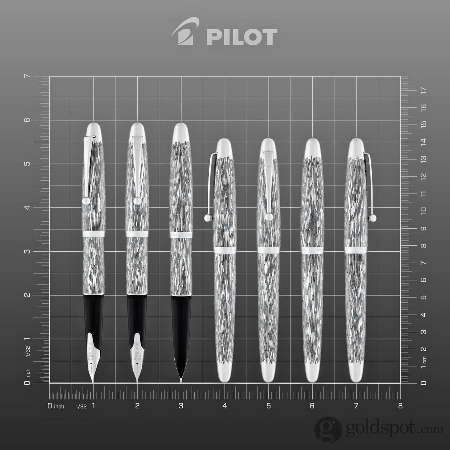 Pilot Sterling Collection Fountain Pen in Silvern Thumugi Fountain Pen