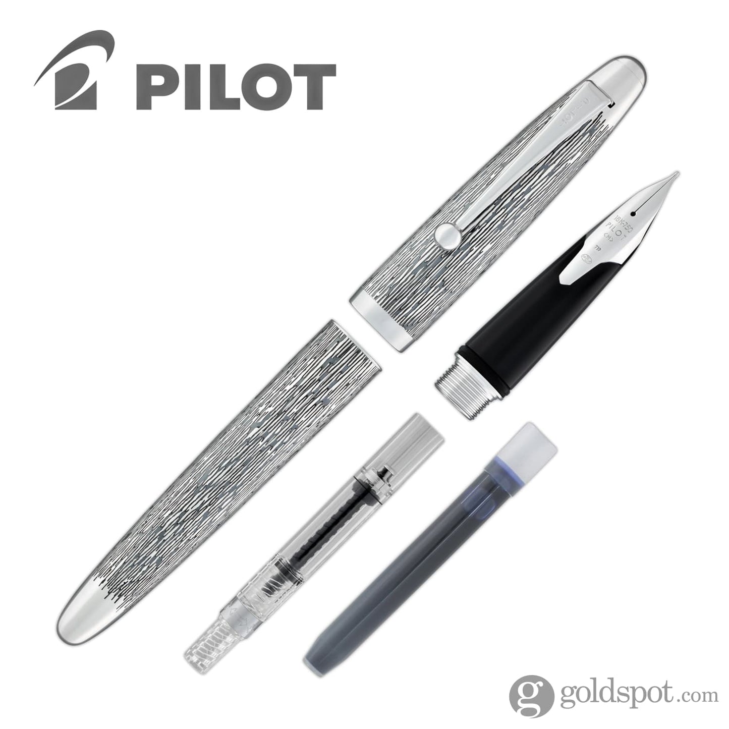 Pilot Sterling Collection Fountain Pen in Silvern Thumugi Fountain Pen