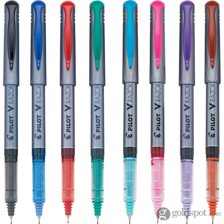 Pilot V Razor Point Marker Pen - Assorted Colors - Pack of 8 Marker
