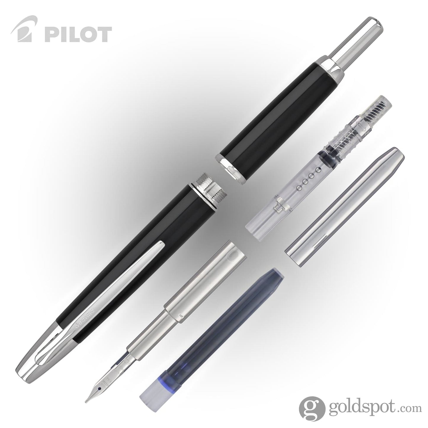 Pilot Vanishing Point Decimo Fountain Pen in Black - 18K Gold Fountain Pen