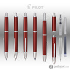 Pilot Vanishing Point Decimo Fountain Pen in Burgundy - 18K Gold Fountain Pen