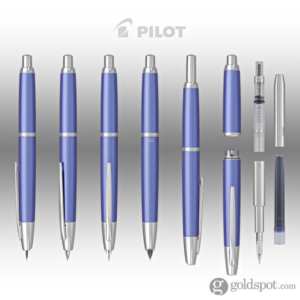 Pilot Vanishing Point Decimo Fountain Pen in Light Blue - 18K Gold Fountain Pen