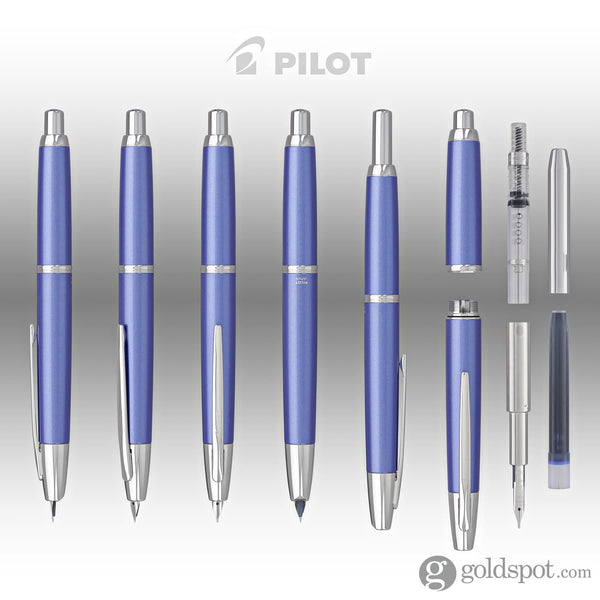 Pilot Vanishing Point Decimo Fountain Pen in Light Blue - 18K Gold ...
