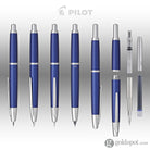 Pilot Vanishing Point Decimo Fountain Pen in Navy - 18K Gold Fountain Pen