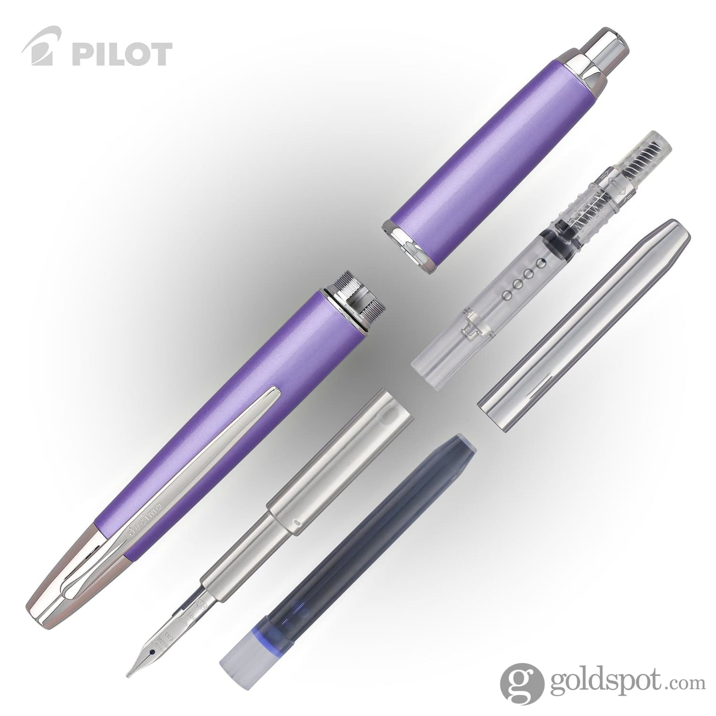 Pilot Vanishing Point Decimo Fountain Pen in Purple - 18K Gold Fountain Pen