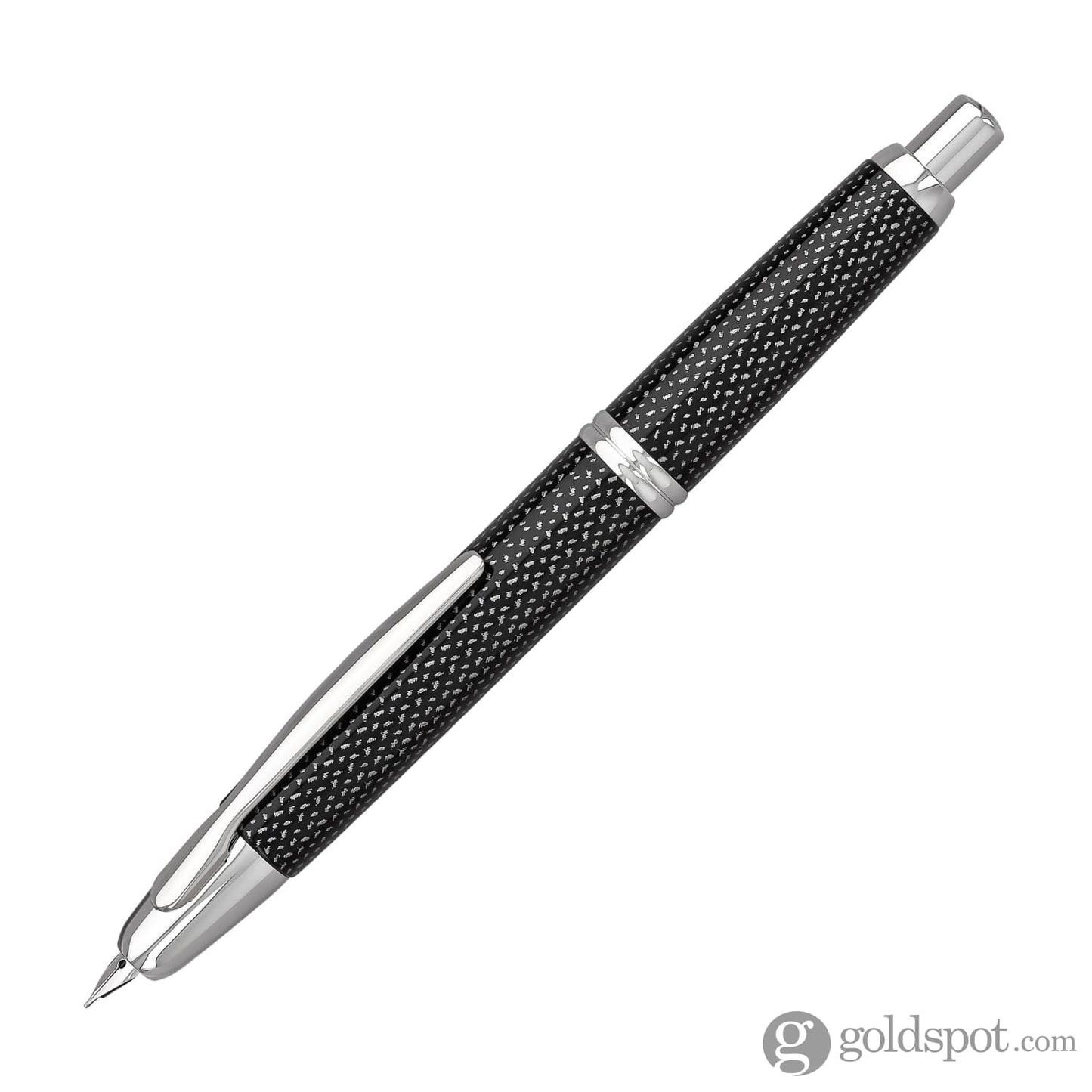 Pilot Vanishing Point Fountain Pen in Black Carbonesque & Rhodium Fountain Pen