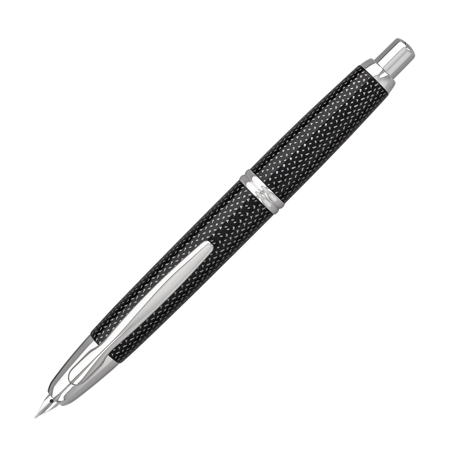 Pilot Vanishing Point Fountain Pen in Black Carbonesque & Rhodium Fountain Pen