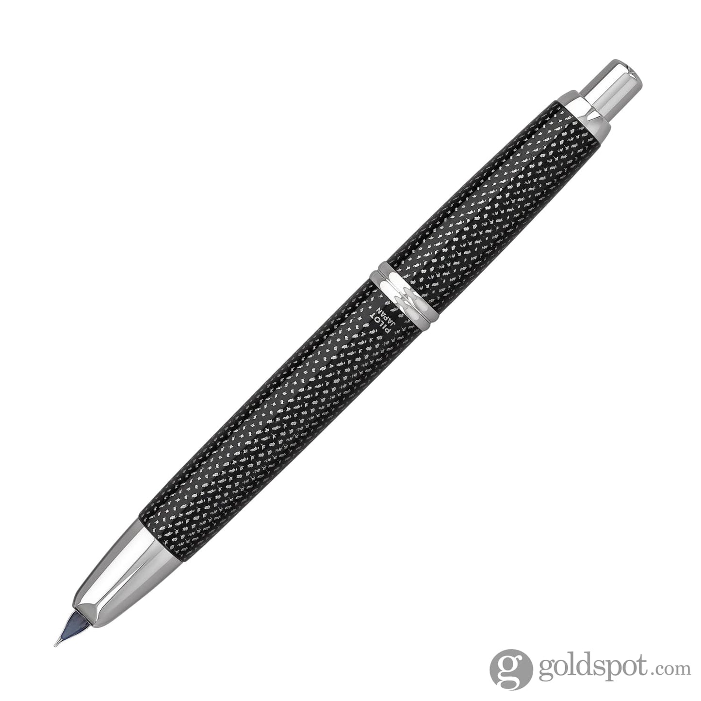 Pilot Vanishing Point Fountain Pen in Black Carbonesque & Rhodium Fountain Pen