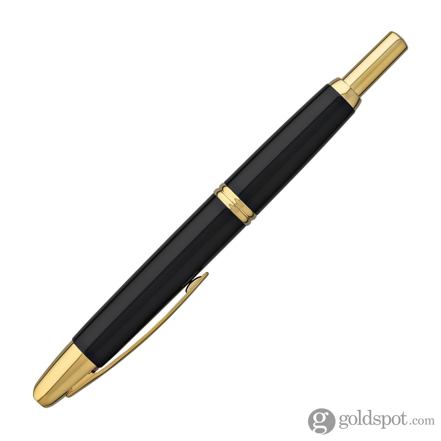 Pilot Vanishing Point Fountain Pen in Black & Gold - 18K Gold Fountain Pen