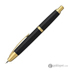 Pilot Vanishing Point Fountain Pen in Black & Gold - 18K Gold Fountain Pen