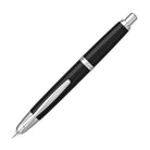 Pilot Vanishing Point Fountain Pen in Black & Rhodium - 18K Gold Fountain Pen