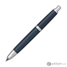Pilot Vanishing Point Fountain Pen in Blue Carbonesque & Rhodium - 18K Gold Fountain Pen