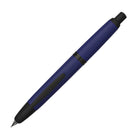 Pilot Vanishing Point Fountain Pen in Matte Blue & Black Accents - 18K Gold Fountain Pen
