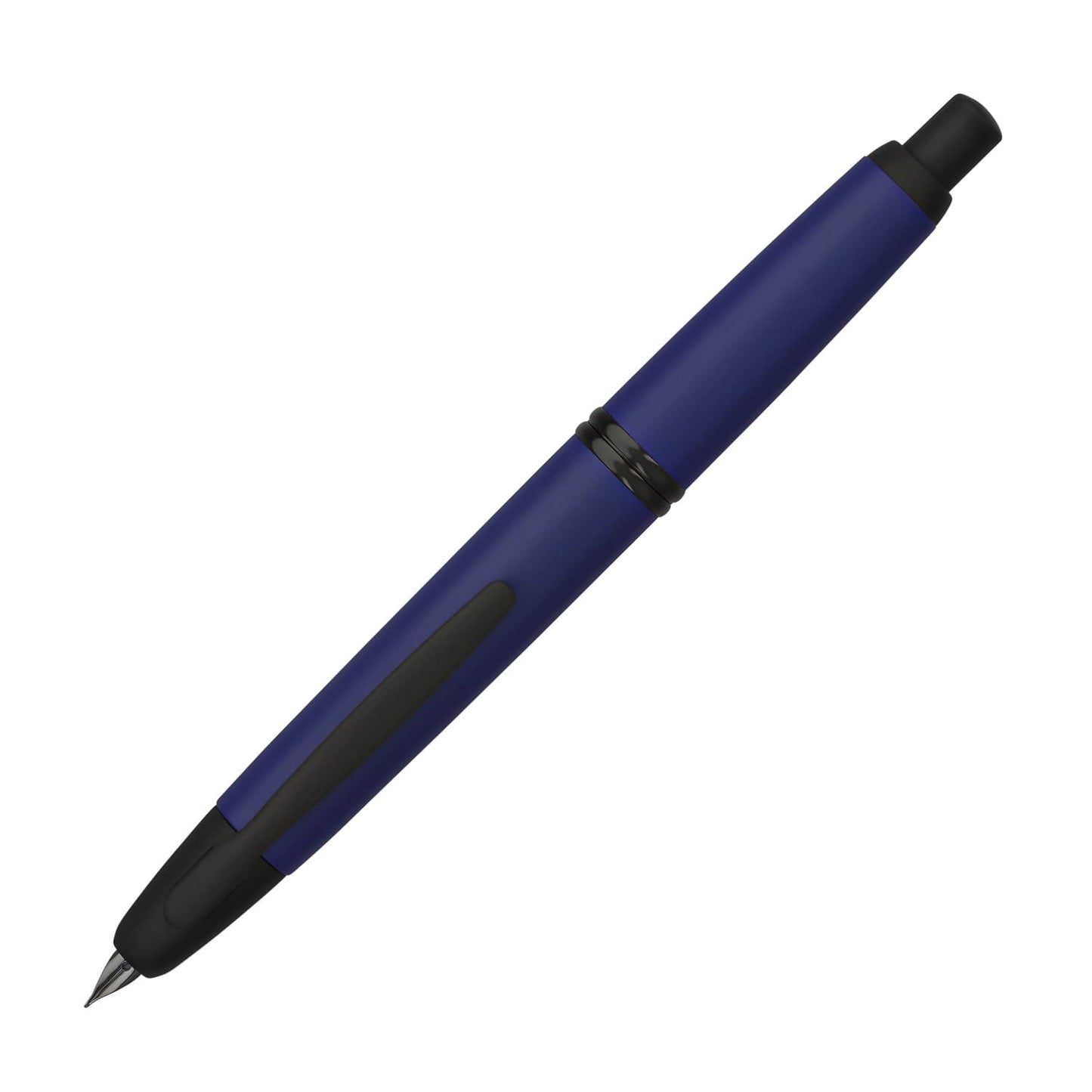 Pilot Vanishing Point Fountain Pen in Matte Blue & Black Accents - 18K Gold Fountain Pen