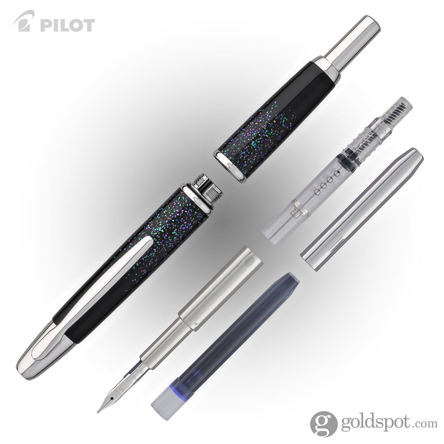 Pilot Vanishing Point Fountain Pen in Raden Galaxy - Medium Point Fountain Pen