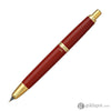 Pilot Vanishing Point Fountain Pen in Red & Gold - 18K Gold Fountain Pen