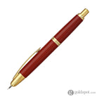 Pilot Vanishing Point Fountain Pen in Red & Gold - 18K Gold Fountain Pen