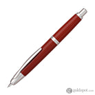 Pilot Vanishing Point Fountain Pen in Red & Rhodium - 18K Gold Fountain Pen