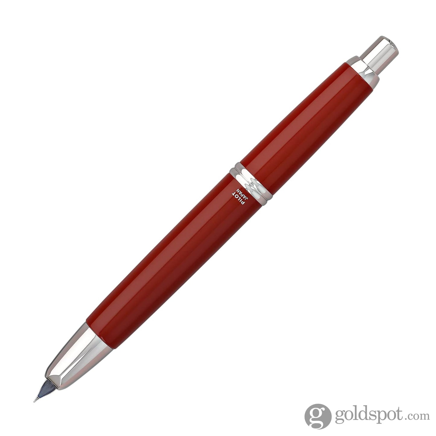 Pilot Vanishing Point Fountain Pen in Red & Rhodium - 18K Gold Fountain Pen