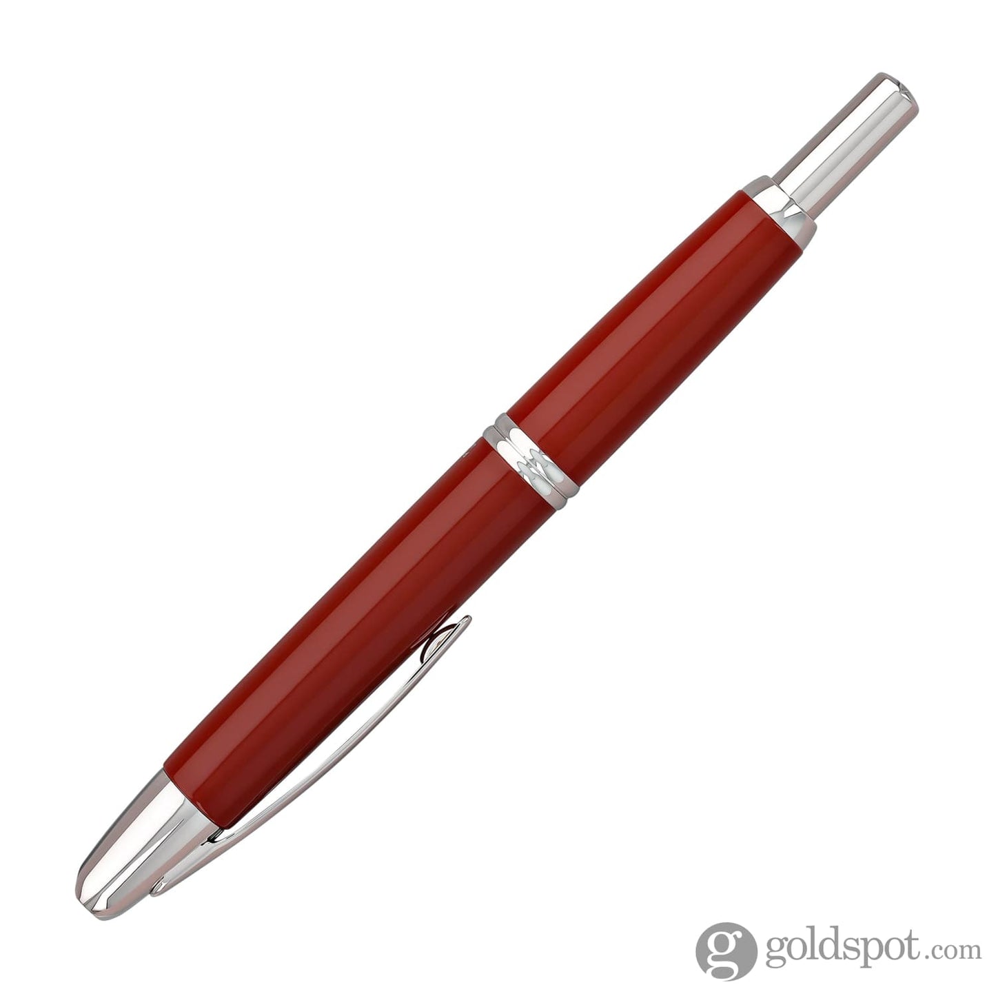 Pilot Vanishing Point Fountain Pen in Red & Rhodium - 18K Gold Fountain Pen
