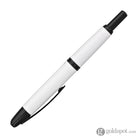 Pilot Vanishing Point Fountain Pen in Shiny White & Black Accents - 18K Gold Stub Nib Fountain Pen