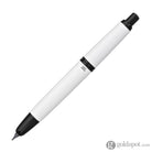 Pilot Vanishing Point Fountain Pen in Shiny White & Black Accents - 18K Gold Stub Nib Fountain Pen